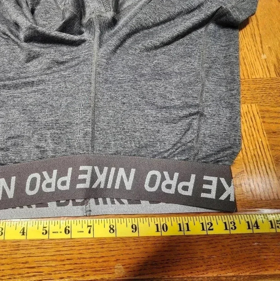 Nike Pro Dry-Fit Men's Size M Charcoal Gray Pants Slim Fit - Picture 7 of 9